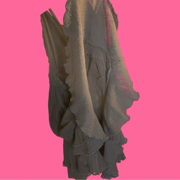 NWT Free People Encrusted Beaded Mesh Mini Dress Sz L - Picture 6 of 9